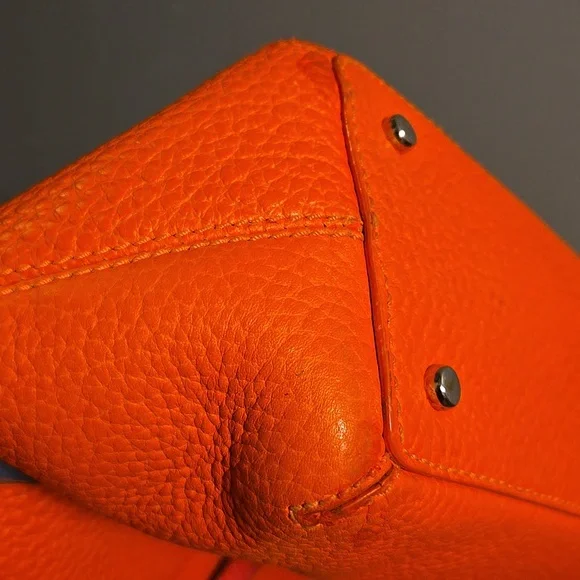 Kate Spade Pebble Leather Tote Orange & Pink - Picture 7 of 12